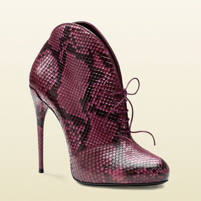 Botines Kim de pitón con cordones Gucci